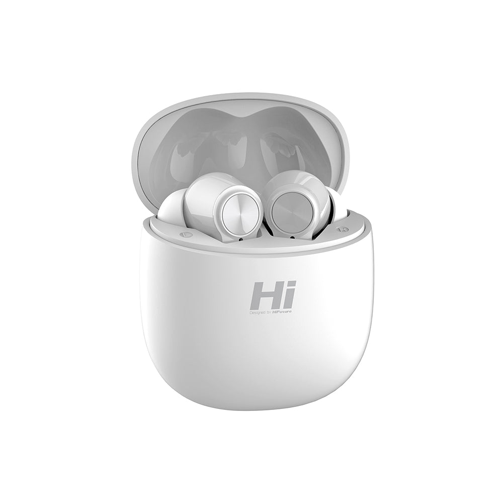 White FlyBuds Pro TWS Earbuds- HiFuture