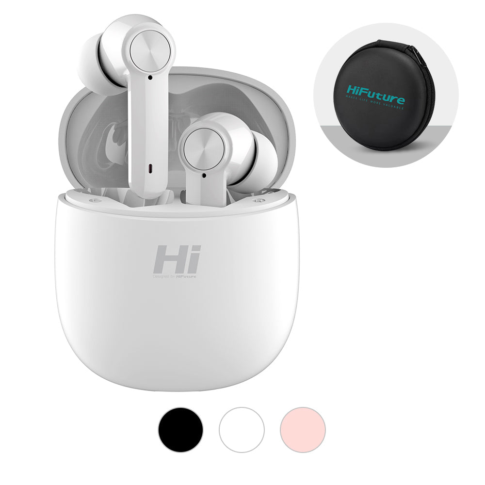 White FlyBuds Pro TWS Earbuds- HiFuture